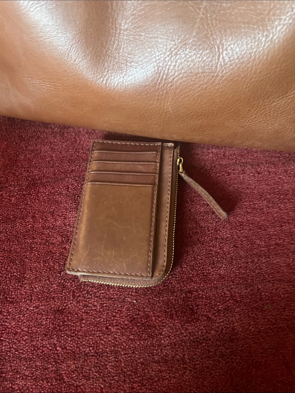 MADEWELL TRANSPORT TOTE, ENGLISH SADDLE W/CARD WALLET - Picture 8 of 15
